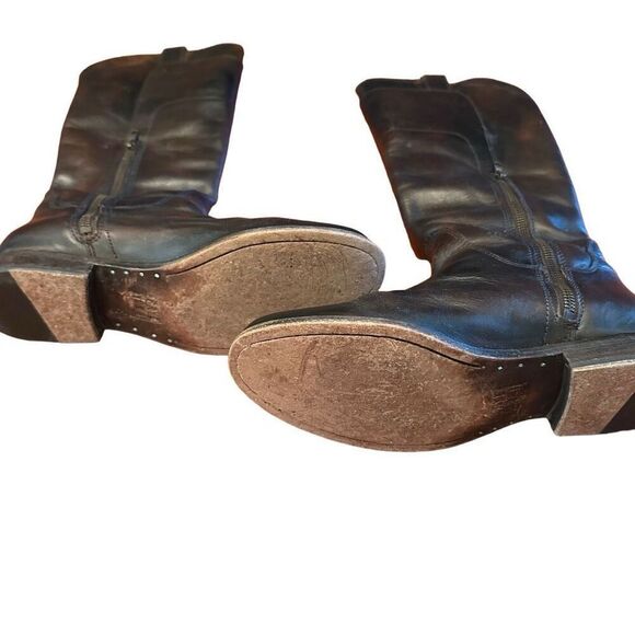 Frye Melissa tall dark brown riding boots- size 8 - Picture 3 of 10